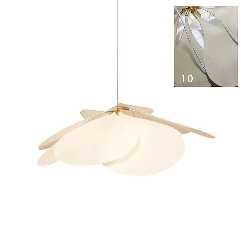 Modern Fabric Floral Petal Pendant Light for Elegant Living Room and Bedroom Lighting