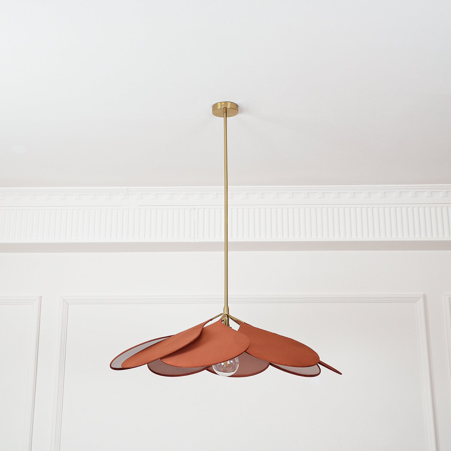 Modern Fabric Floral Petal Pendant Light for Elegant Living Room and Bedroom Lighting