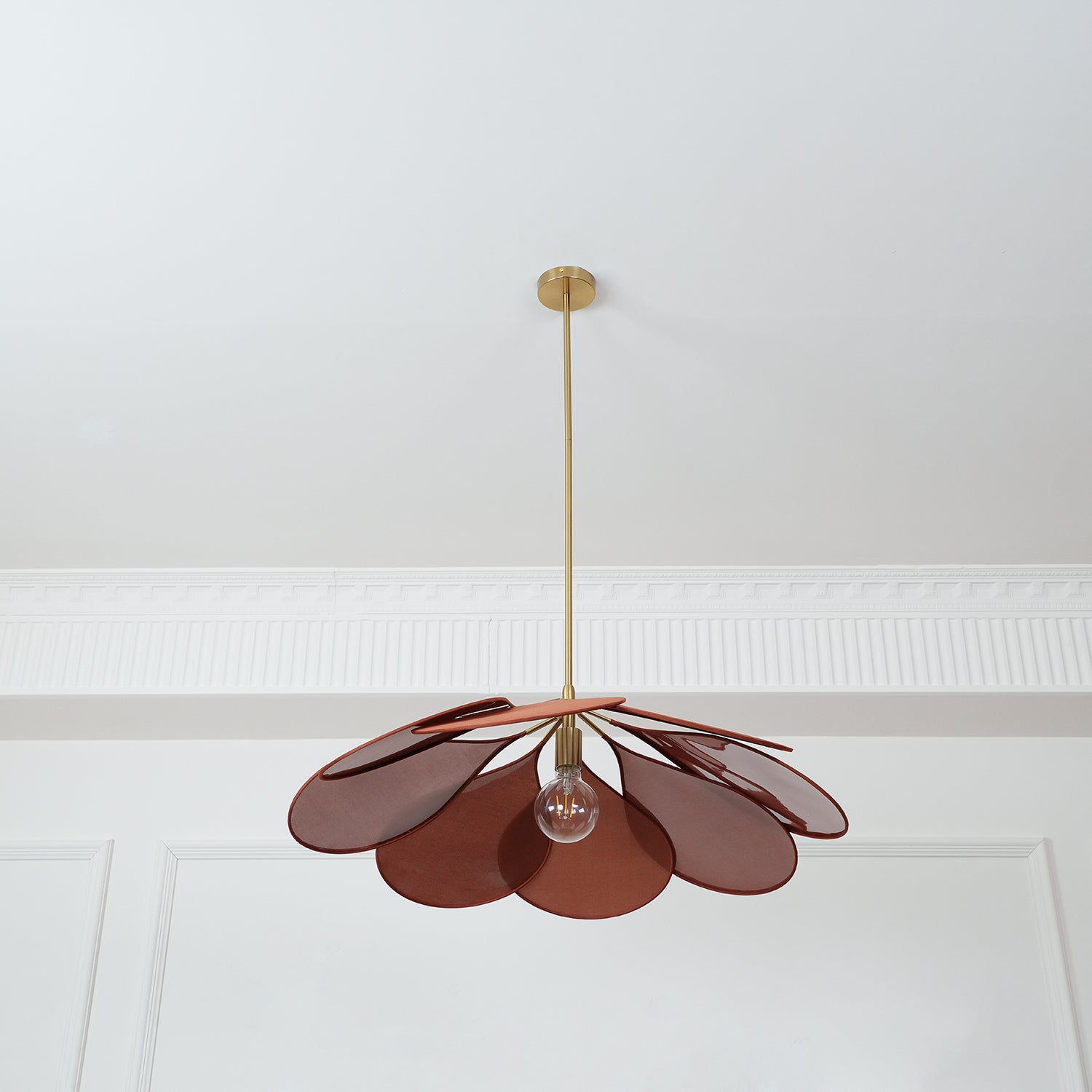 Modern Fabric Floral Petal Pendant Light for Elegant Living Room and Bedroom Lighting