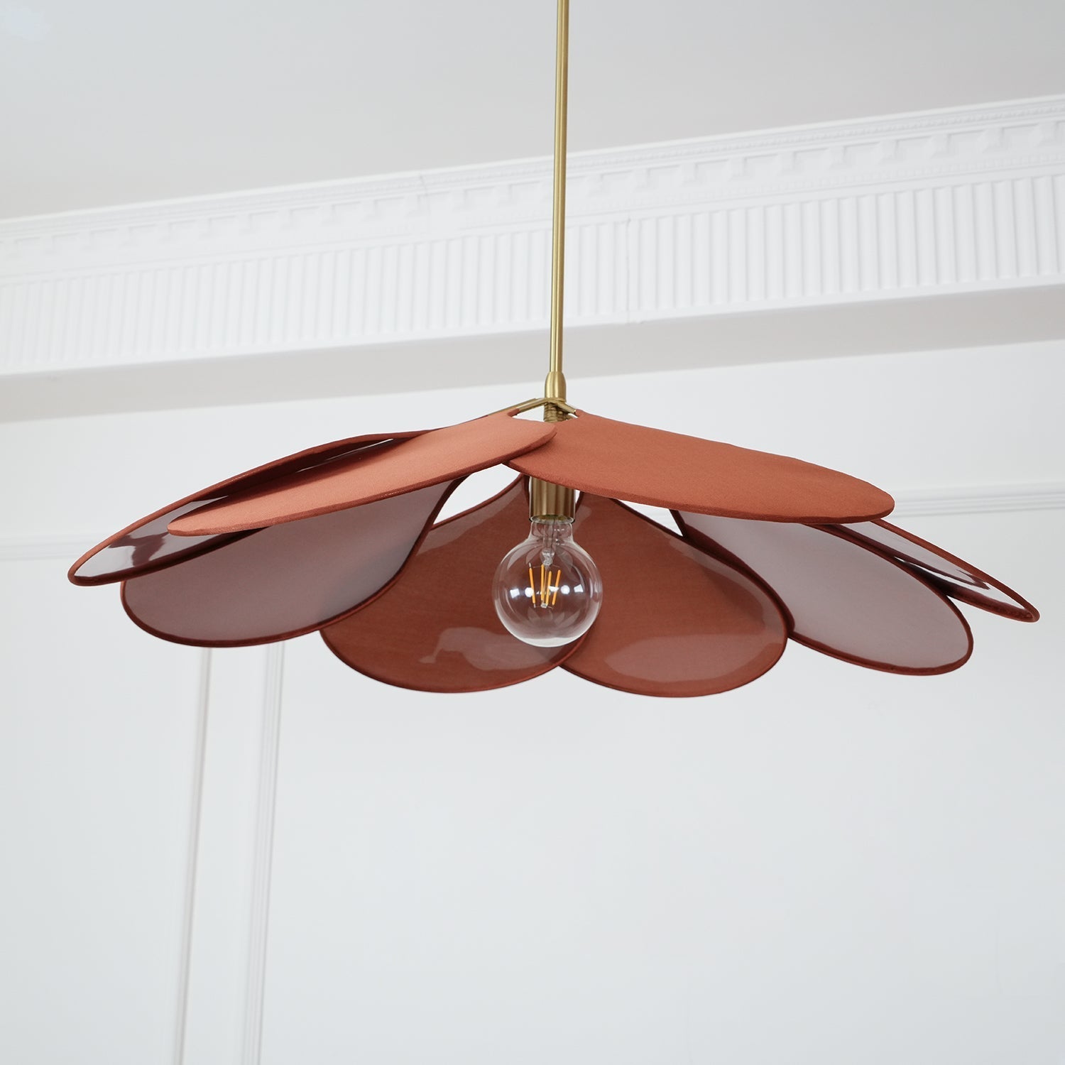 Modern Fabric Floral Petal Pendant Light for Elegant Living Room and Bedroom Lighting