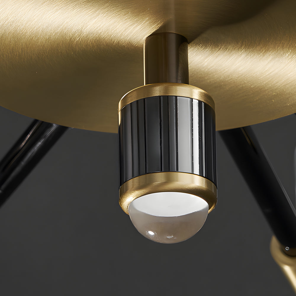 Modern Faceted Acrylic Wall Sconce Black Aluminum LED Arm Light for Bedroom Living Room