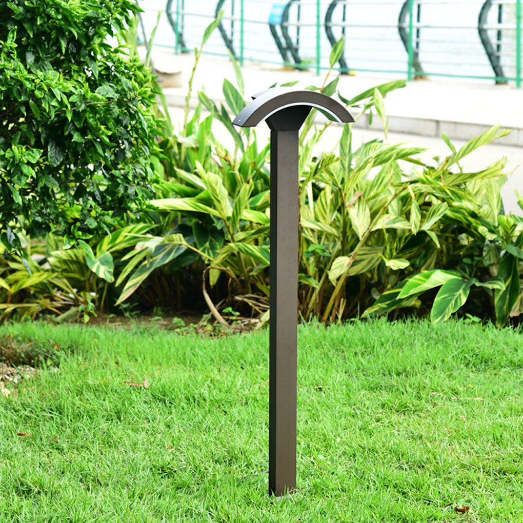 Modern Fan Shaped Outdoor LED Motion Sensor Lawn Lamp for Garden Pathway Landscape Lighting