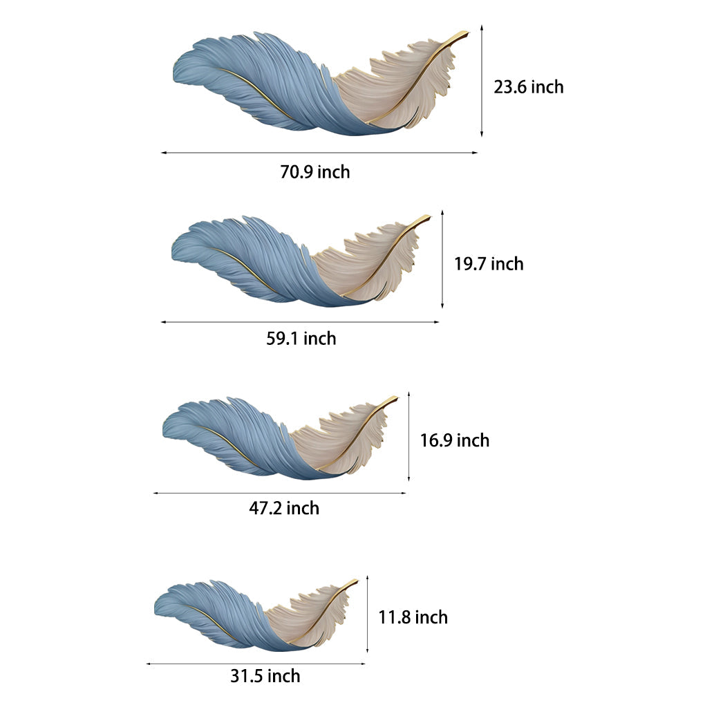 Modern Feather Design LED Wall Lamp with Remote Control and USB Power for Elegant Home Decor