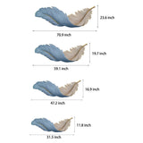 Modern Feather Design LED Wall Lamp with Remote Control and USB Power for Elegant Home Decor