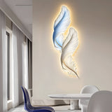 Modern Feather LED Decorative Wall Painting with USB Power and Remote Control
