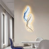 Modern Feather LED Decorative Wall Painting with USB Power and Remote Control