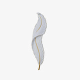 Modern Feather Resin Wall Sconce LED Lighting for Elegant Bedroom and Hallway Decor