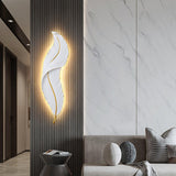 Modern Feather Resin Wall Sconce LED Lighting for Elegant Bedroom and Hallway Decor