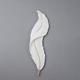 Modern Feather Resin Wall Sconce LED Lighting for Elegant Bedroom and Hallway Decor
