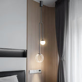 Modern Ferra Minimalist LED Pendant Light with Adjustable Rod for Living Room and Bedroom