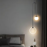 Modern Ferra Minimalist LED Pendant Light with Adjustable Rod for Living Room and Bedroom