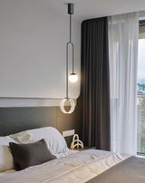 Modern Ferra Minimalist LED Pendant Light with Adjustable Rod for Living Room and Bedroom