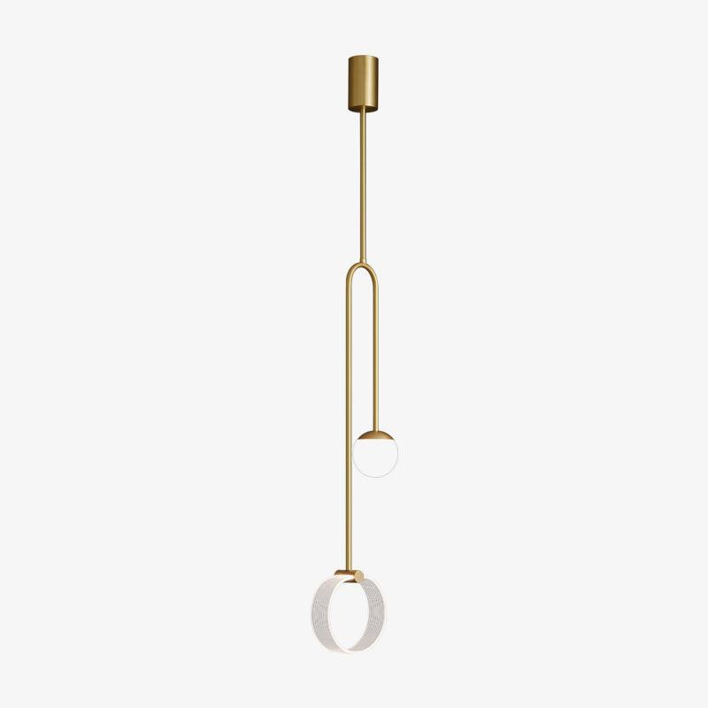 Modern Ferra Minimalist LED Pendant Light with Adjustable Rod for Living Room and Bedroom