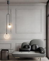 Modern Ferra Minimalist LED Pendant Light with Adjustable Rod for Living Room and Bedroom