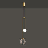 Modern Ferra Minimalist LED Pendant Light with Adjustable Rod for Living Room and Bedroom