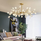 Modern Firefly Sputnik Chandelier LED Branching Pendant Light for Living Room
