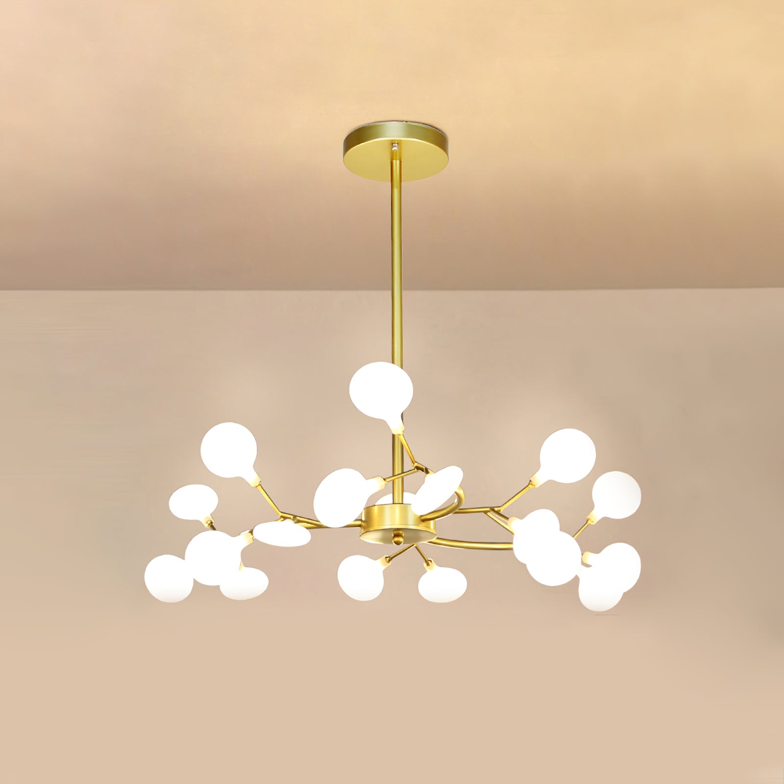 Modern Firefly Sputnik Chandelier LED Branching Pendant Light for Living Room