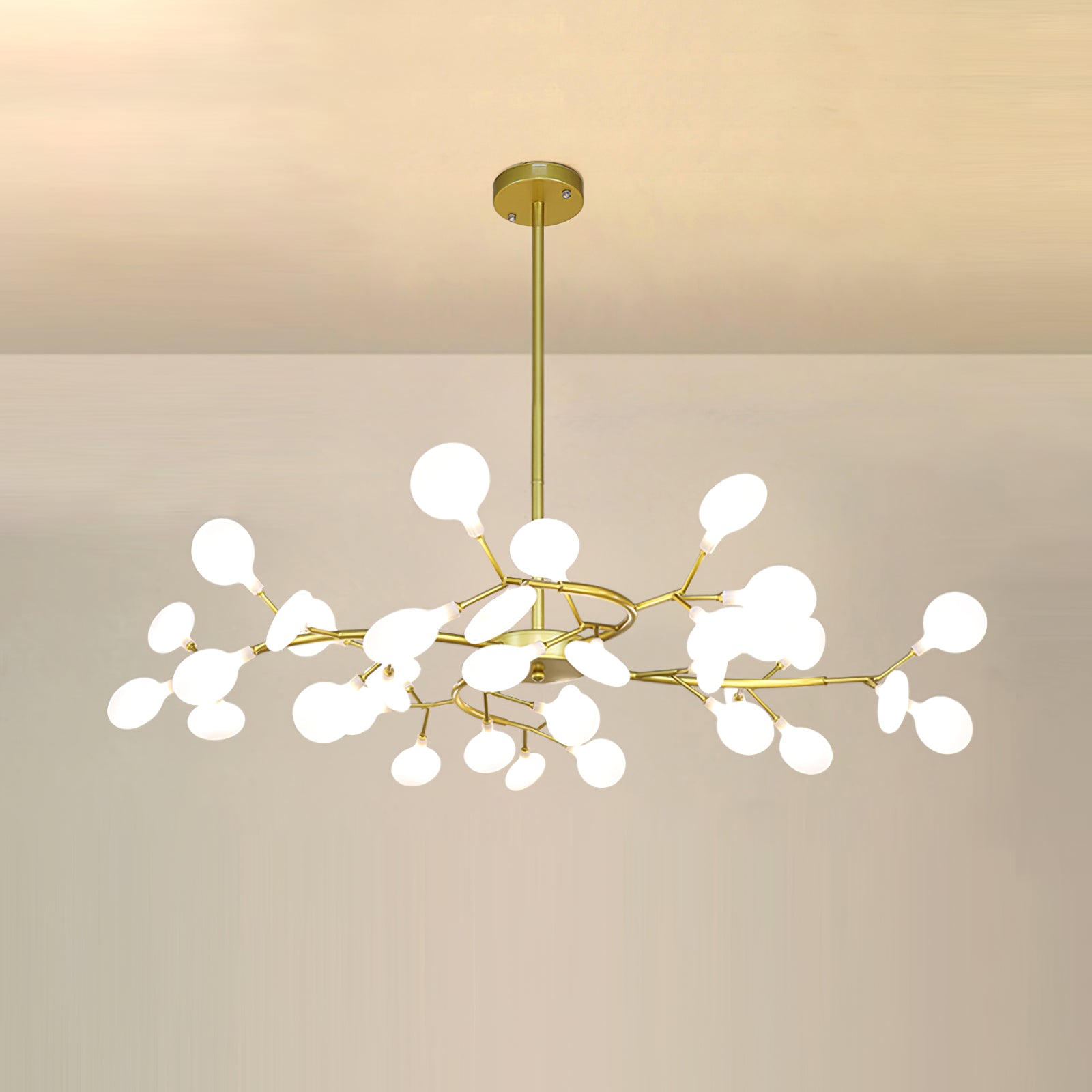 Modern Firefly Sputnik Chandelier LED Branching Pendant Light for Living Room