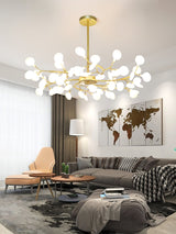 Modern Firefly Sputnik Chandelier LED Branching Pendant Light for Living Room