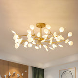 Modern Firefly Sputnik Chandelier LED Branching Pendant Light for Living Room