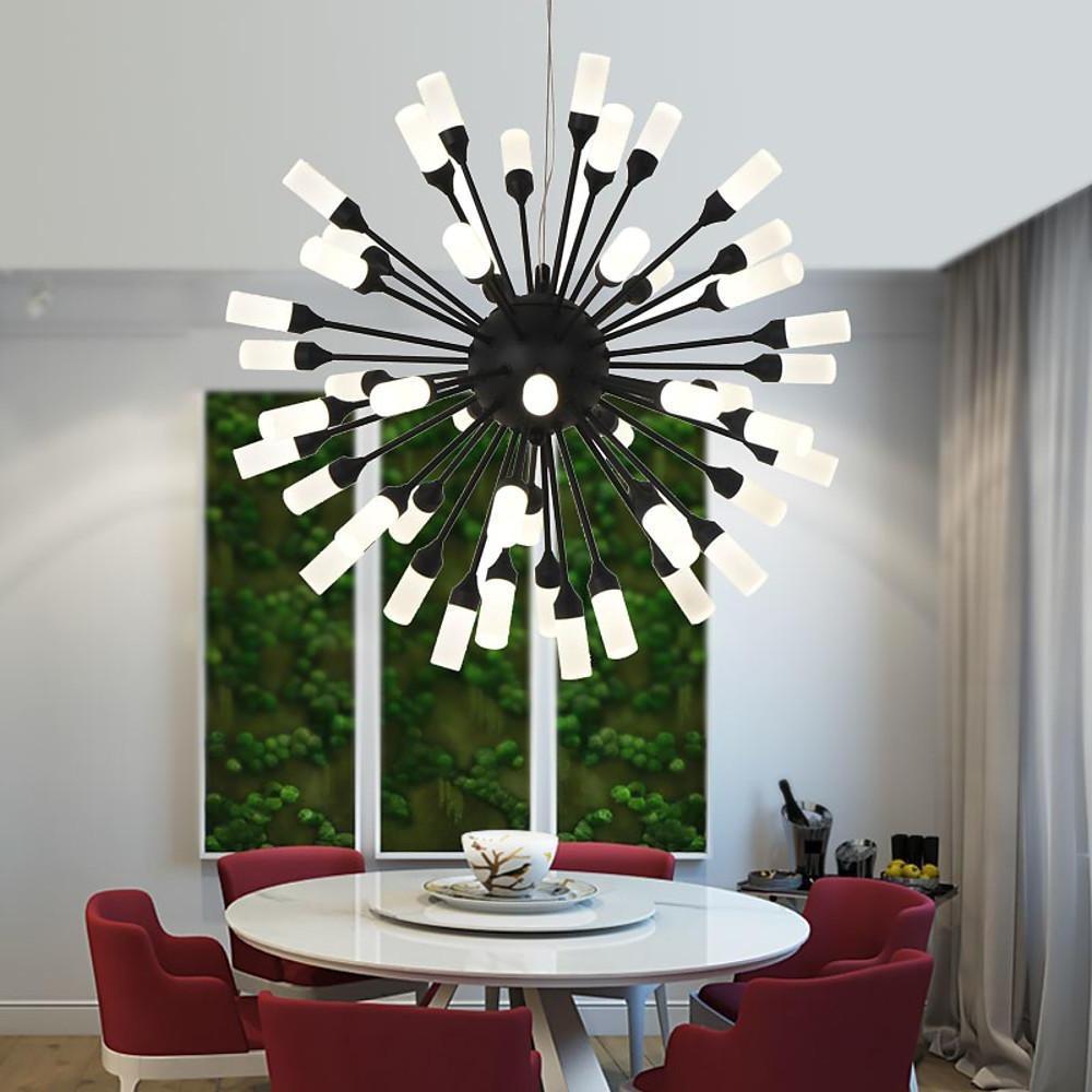 Modern Firework Sphere Cluster LED Chandelier Metal Acrylic Globe Pendant Ceiling Light