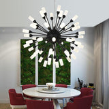 Modern Firework Sphere Cluster LED Chandelier Metal Acrylic Globe Pendant Ceiling Light