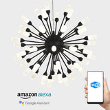 Modern Firework Sphere Cluster LED Chandelier Metal Acrylic Globe Pendant Ceiling Light