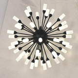 Modern Firework Sphere Cluster LED Chandelier Metal Acrylic Globe Pendant Ceiling Light
