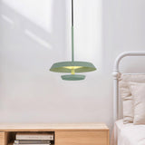 Modern Flat LED Pendant Light Aluminum Minimalist Hanging Lamp for Kitchen Island