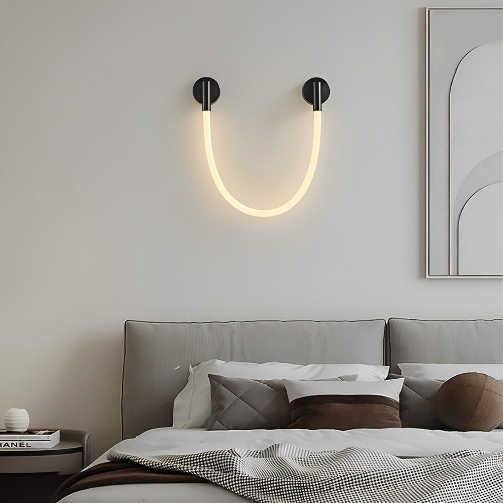 Modern Flexible LED Rope Wall Sconce Minimalist Decorative Atmosphere Light Fixture