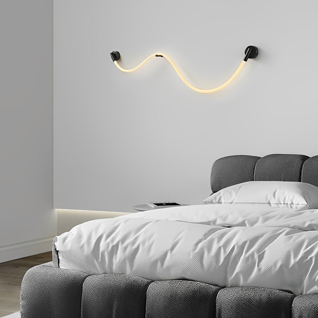 Modern Flexible LED Rope Wall Sconce Minimalist Decorative Atmosphere Light Fixture