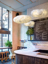 Modern Floating Cloud Pendant Light Ethereal White Hanging Ceiling Lamp for Bedroom and Nursery