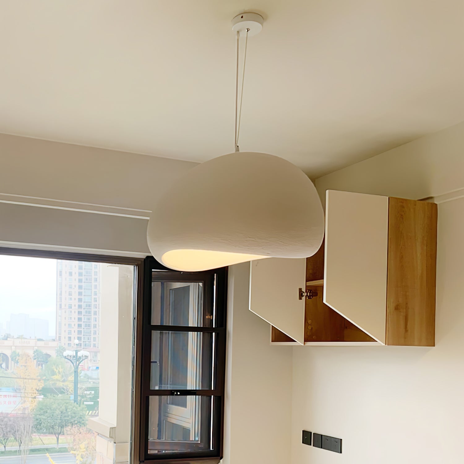 Modern Floating Cloud Pendant Light Spherical Hanging Ceiling Lamp for Living Room