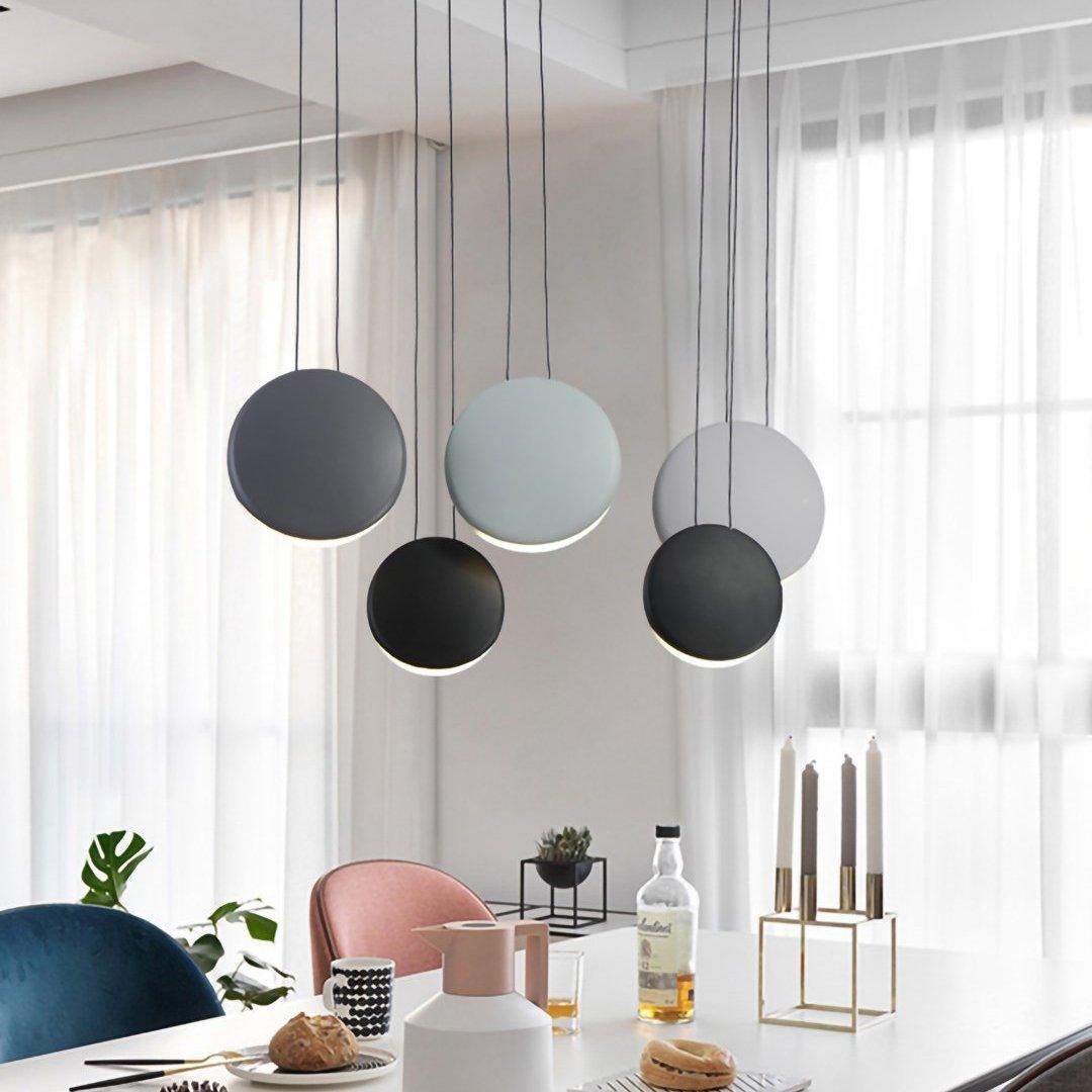 Modern Floating Orb LED Pendant Light Minimalist Cluster Disc Chandelier for Living Room