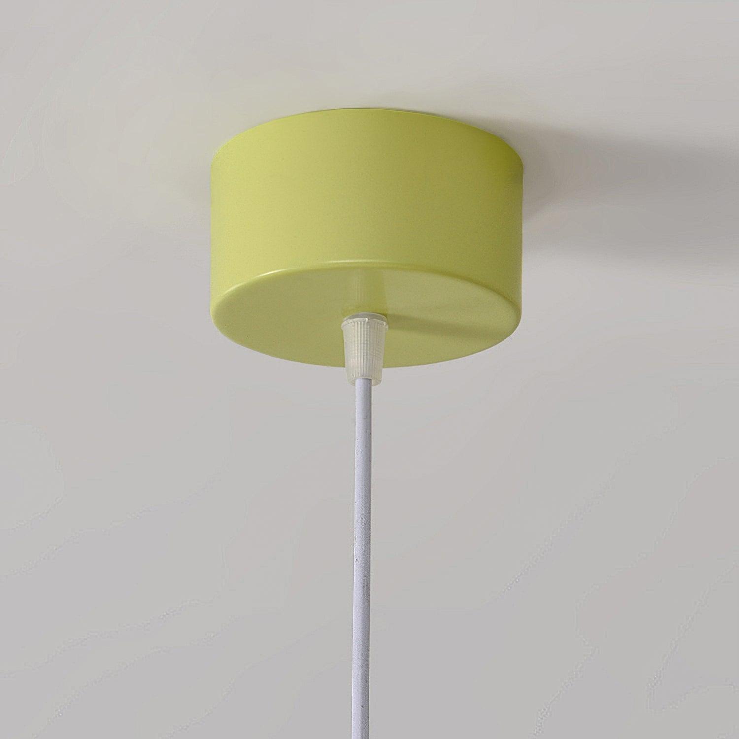 Modern Floral Glass Chandelier with White Petal Shades and Green Metal Finish
