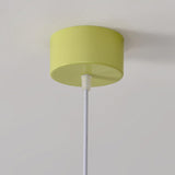Modern Floral Glass Chandelier with White Petal Shades and Green Metal Finish