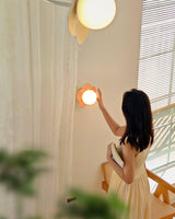 Modern Floral Resin Wall Sconce and Glass Ceiling Lamp for Indoor Lighting