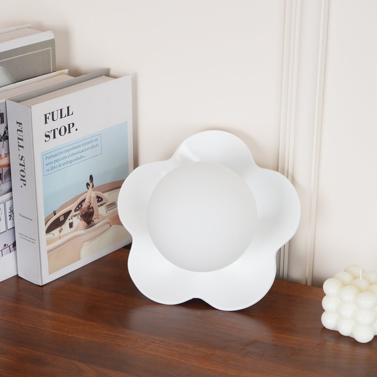Modern Floral Resin Wall Sconce and Glass Ceiling Lamp for Indoor Lighting