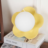 Modern Floral Resin Wall Sconce and Glass Ceiling Lamp for Indoor Lighting