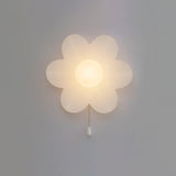 Modern Floral Resin Wall Sconce for Kids Bedroom and Nursery Lighting Decor