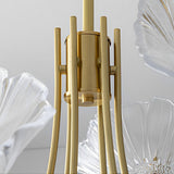 Modern Flower Glass Shade Copper Chandelier Nordic Pendant Hanging Ceiling Light