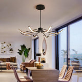 Modern Flower LED Chandelier Dimmable Nordic Pendant Light for Living Room Dining Bedroom