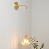 Modern Flower Shape Glass LED Pendant Light Nordic Artistic Hanging Lamp for Living Dining Room