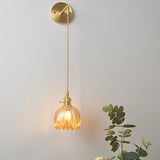 Modern Flower Shape Glass LED Pendant Light Nordic Artistic Hanging Lamp for Living Dining Room