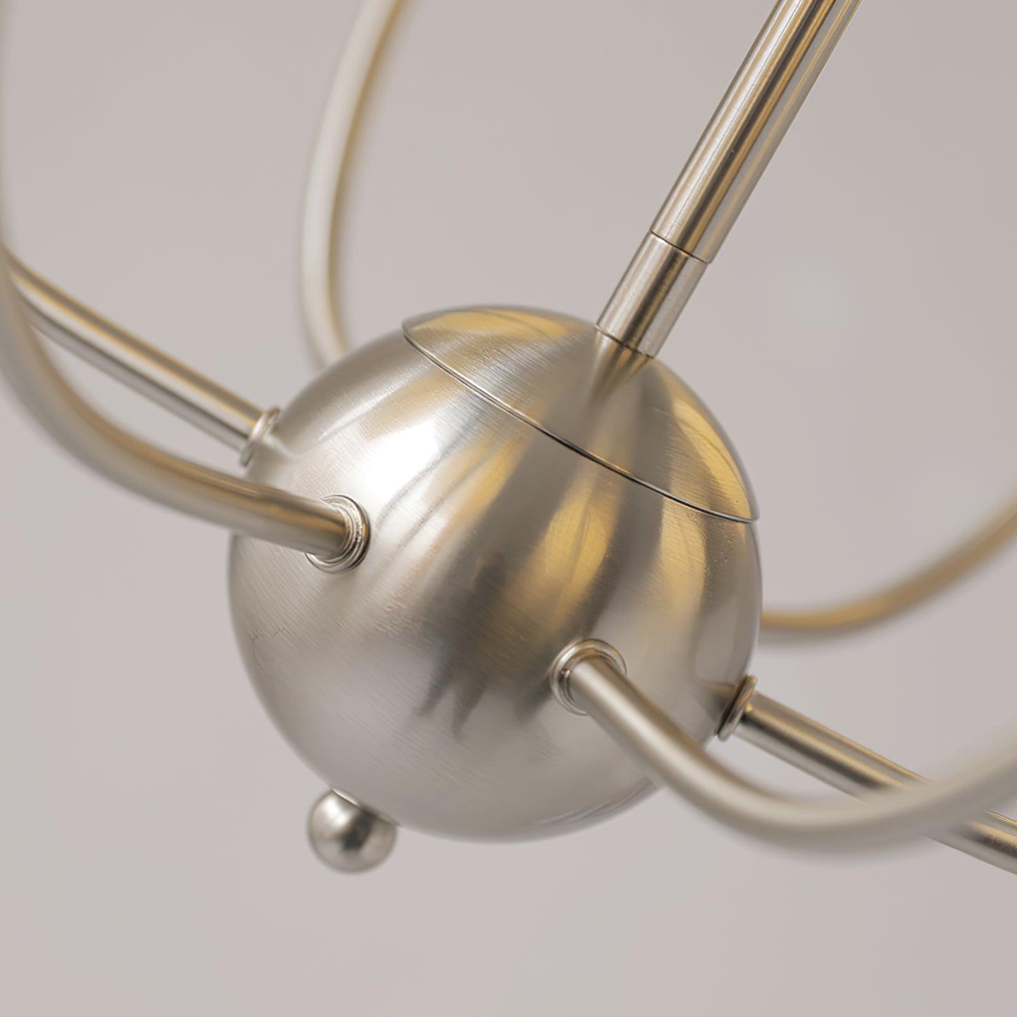 Modern Fluted Ceramic Ribbed Chandelier Multi Light Glass Gasolier Ceiling Fixture