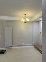 Modern Fluted Ceramic Ribbed Chandelier Multi Light Glass Gasolier Ceiling Fixture