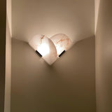 Modern Fly Gaby Alabaster Wall Sconce Set of 2 Elegant LED Indoor Lighting Fixtures