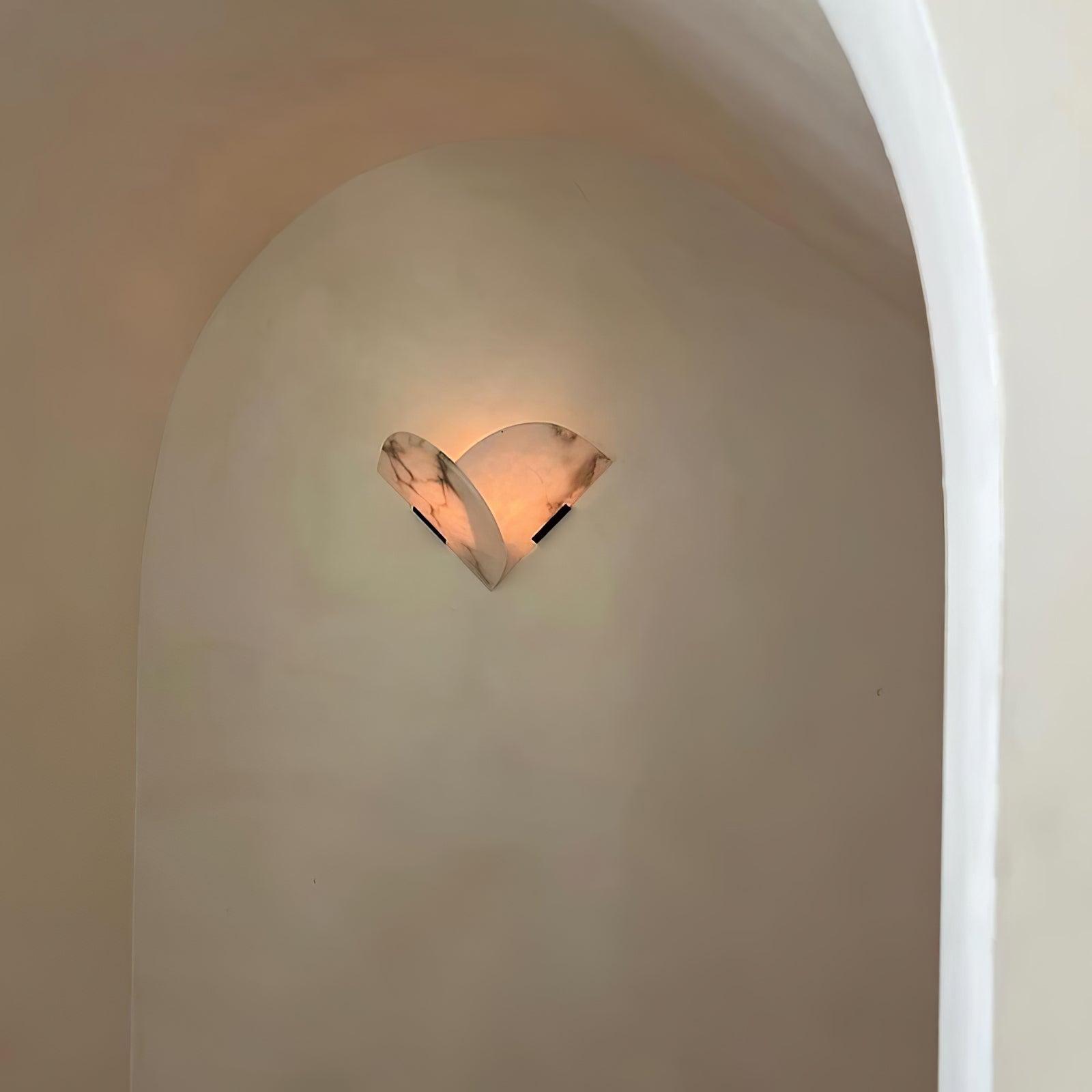 Modern Fly Gaby Alabaster Wall Sconce Set of 2 Elegant LED Indoor Lighting Fixtures