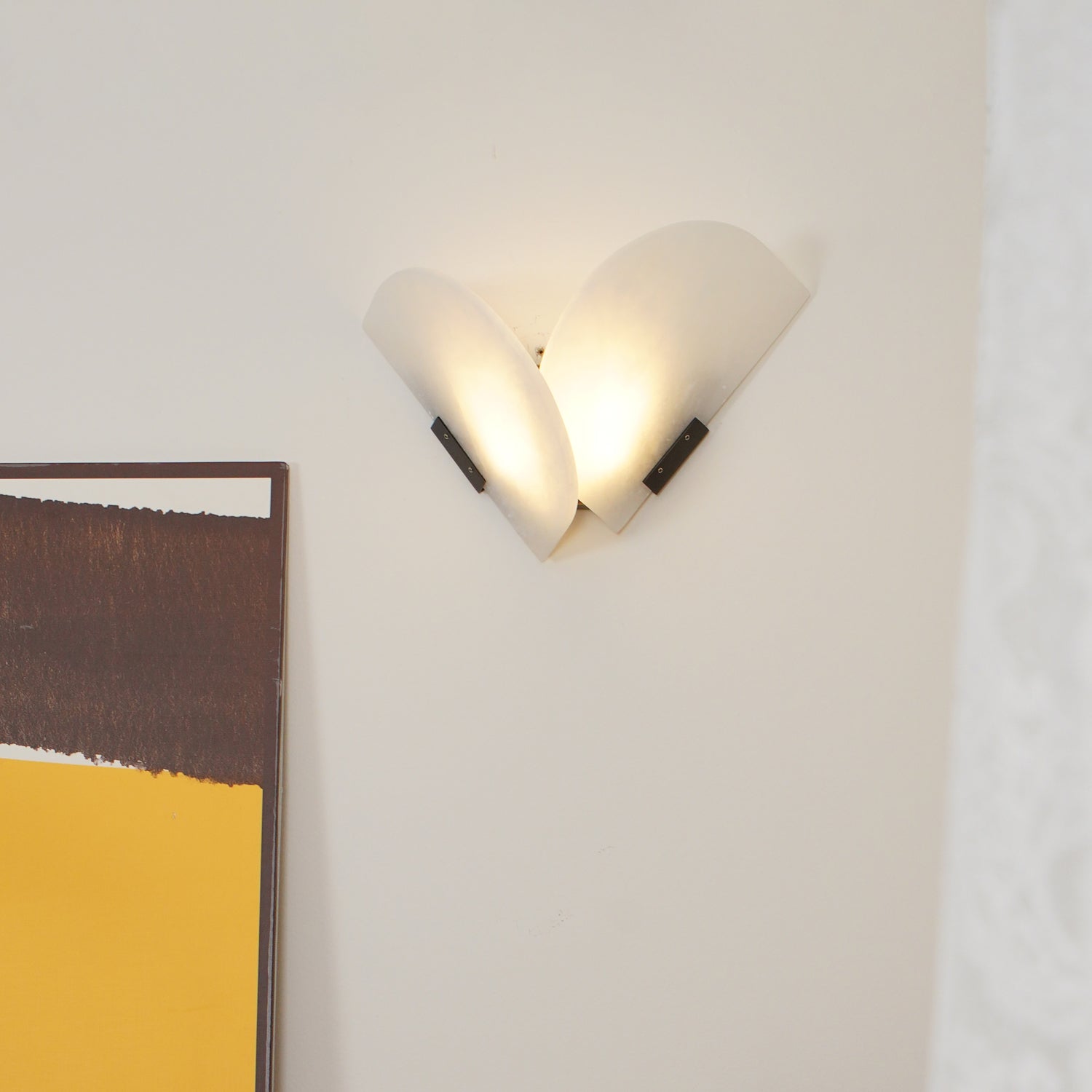 Modern Fly Gaby Alabaster Wall Sconce Set of 2 Elegant LED Indoor Lighting Fixtures
