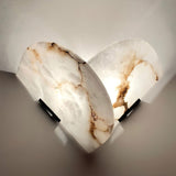 Modern Fly Gaby Alabaster Wall Sconce Set of 2 Elegant LED Indoor Lighting Fixtures
